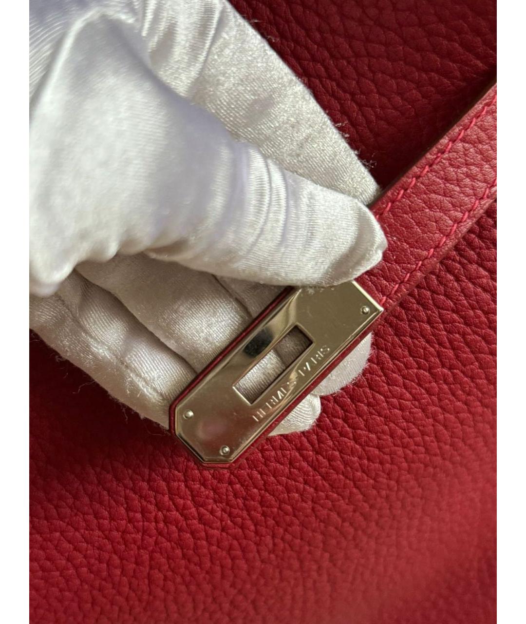 HERMES PRE-OWNED Красная кожаная сумка с короткими ручками, фото 8