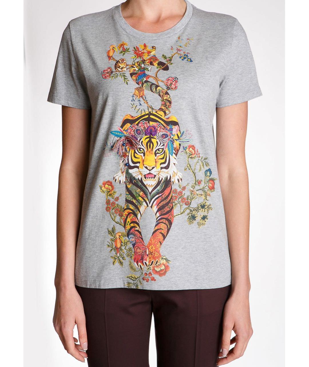 ETRO Серая хлопковая футболка, фото 4