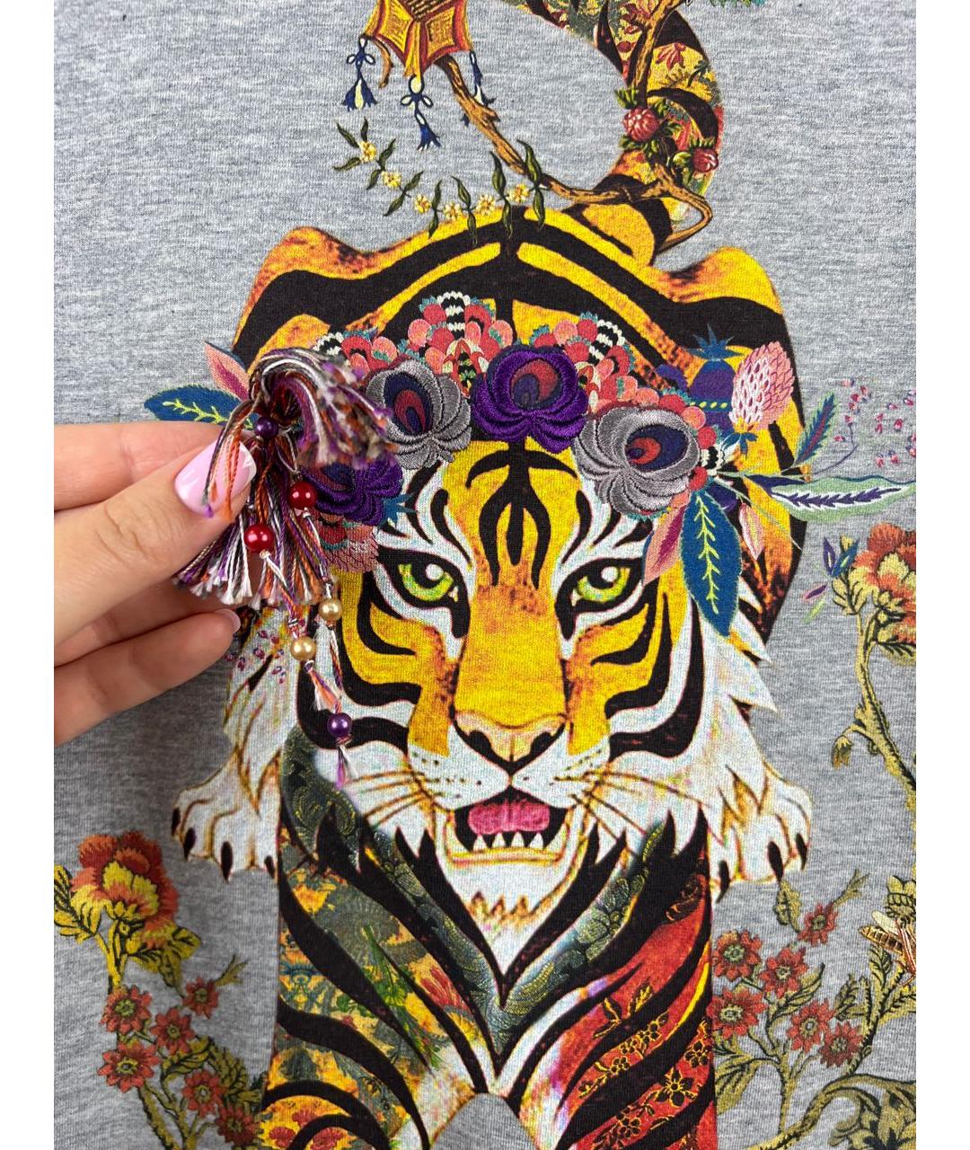 ETRO Серая хлопковая футболка, фото 2
