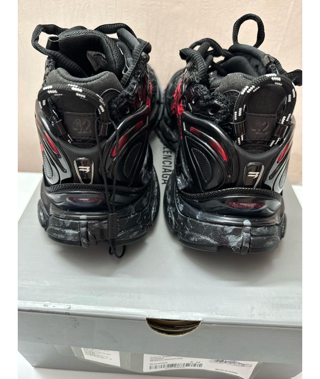 BALENCIAGA Черные низкие кроссовки / кеды, фото 4