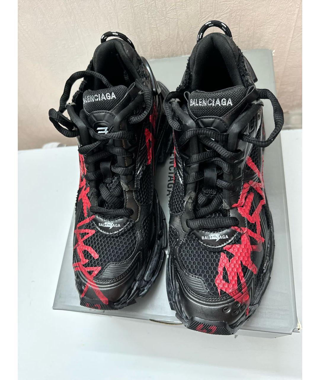 BALENCIAGA Черные низкие кроссовки / кеды, фото 3