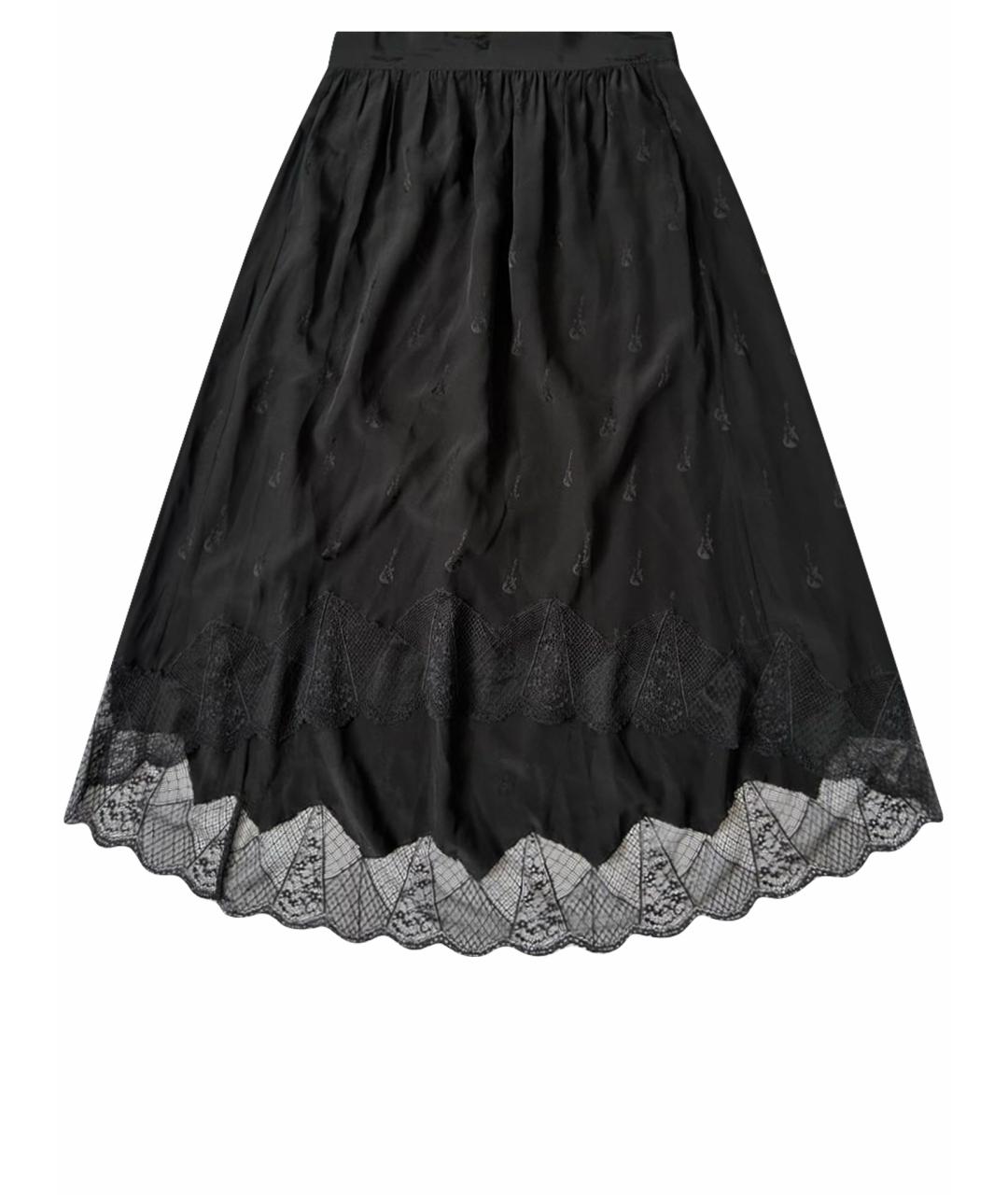 ZADIG & VOLTAIRE Черная вискозная юбка миди, фото 1
