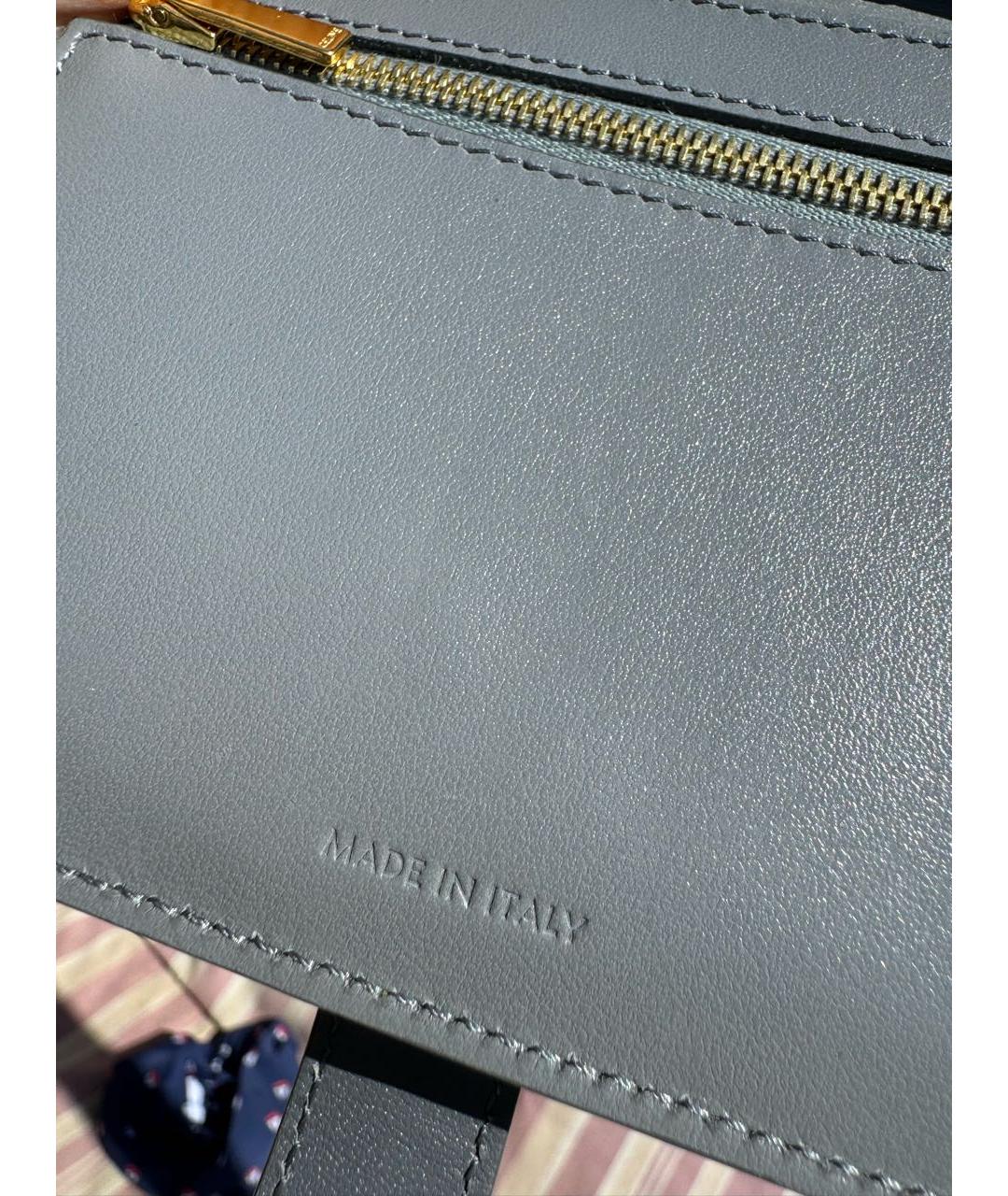CELINE Серый кожаный кошелек, фото 4