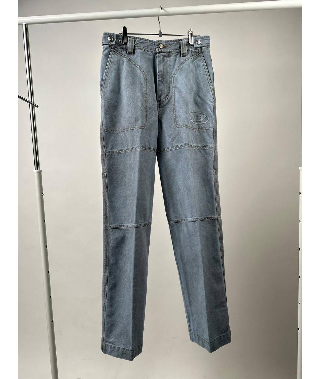 DIESEL Голубые хлопковые джинсы, фото 2