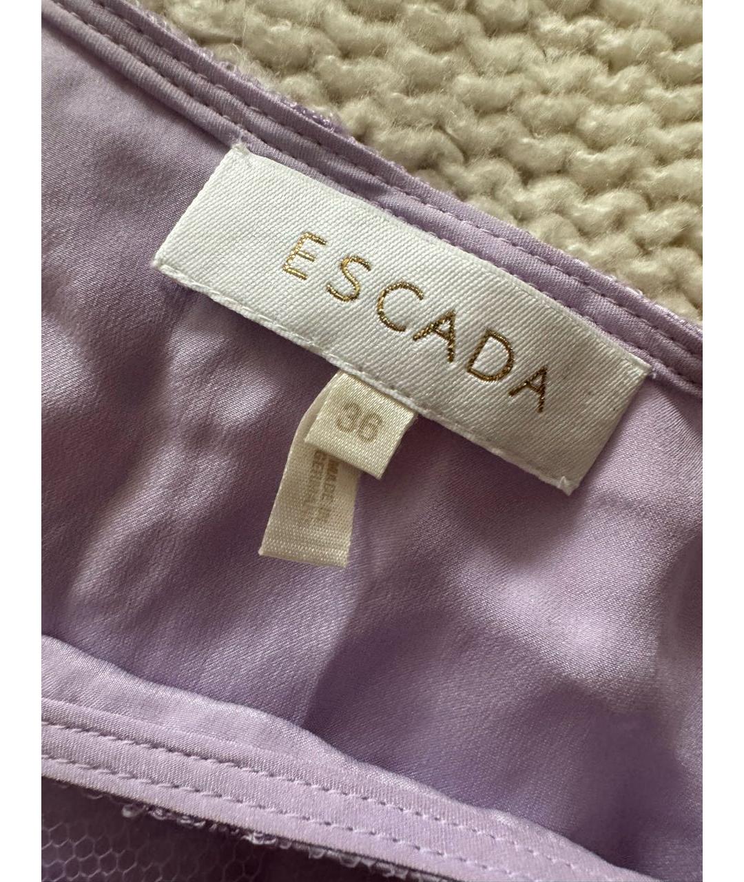 ESCADA Фиолетовая кружевная юбка макси, фото 3