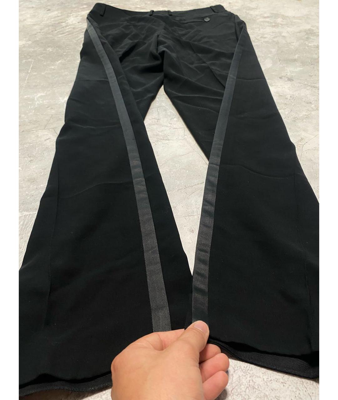 GIORGIO ARMANI Черные шерстяные классические брюки, фото 8