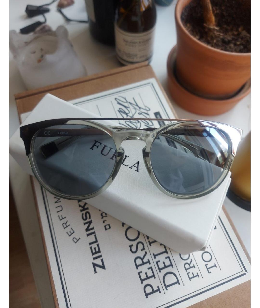 FURLA Серебряные пластиковые солнцезащитные очки, фото 5
