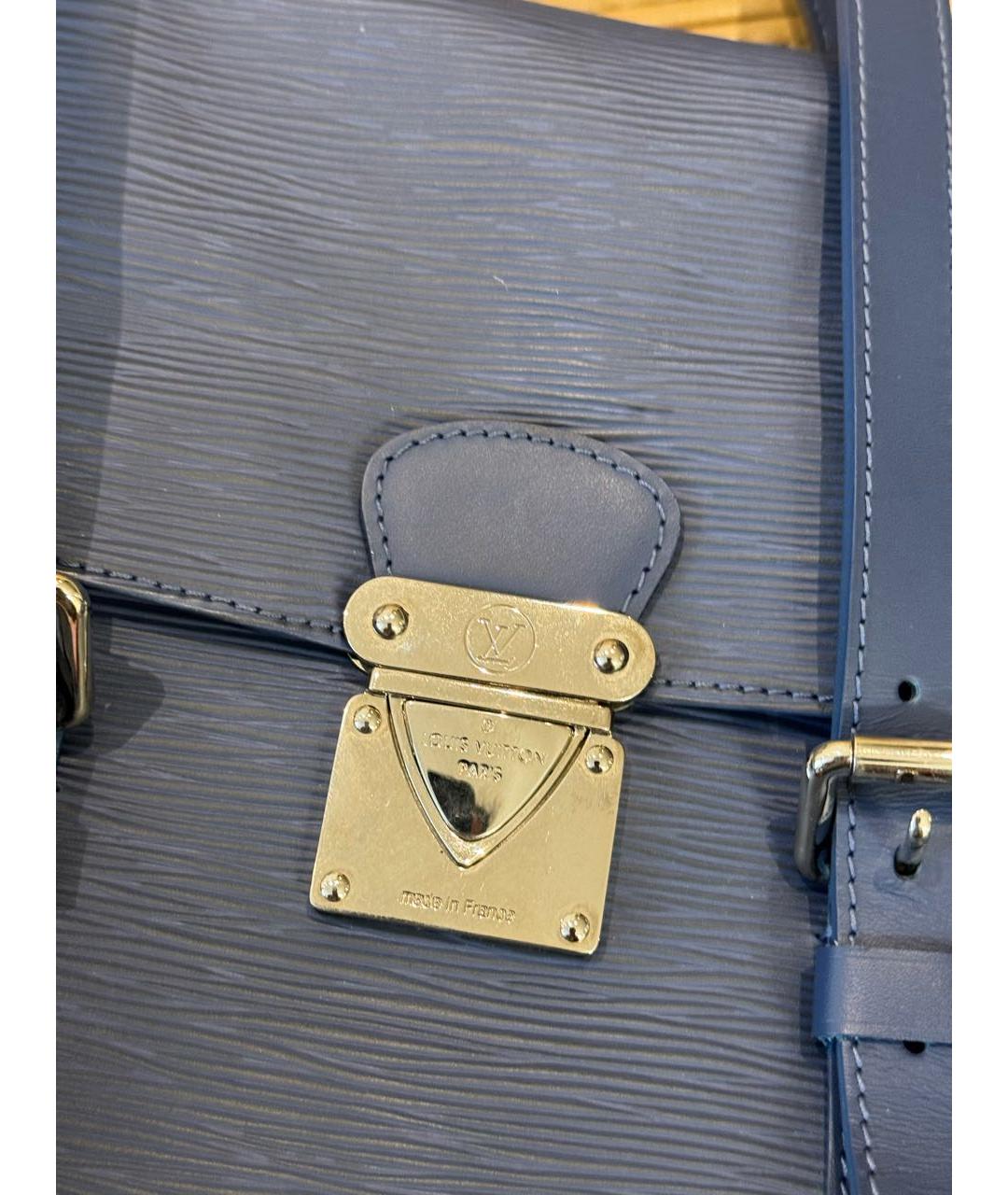 LOUIS VUITTON PRE-OWNED Синяя кожаная сумка через плечо, фото 5