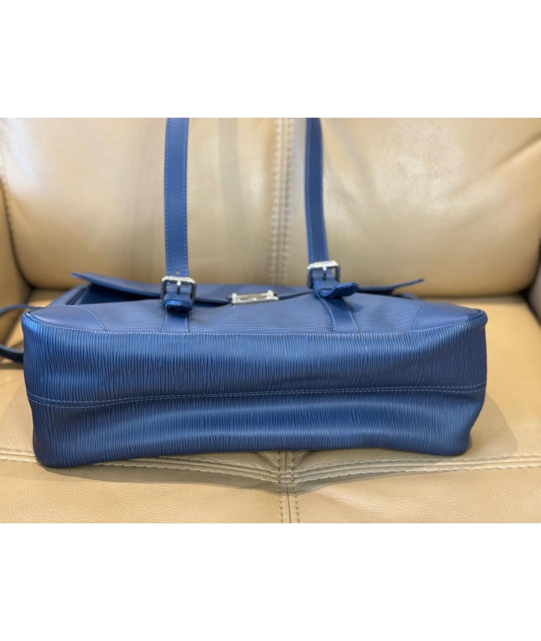 LOUIS VUITTON PRE-OWNED Синяя кожаная сумка через плечо, фото 6