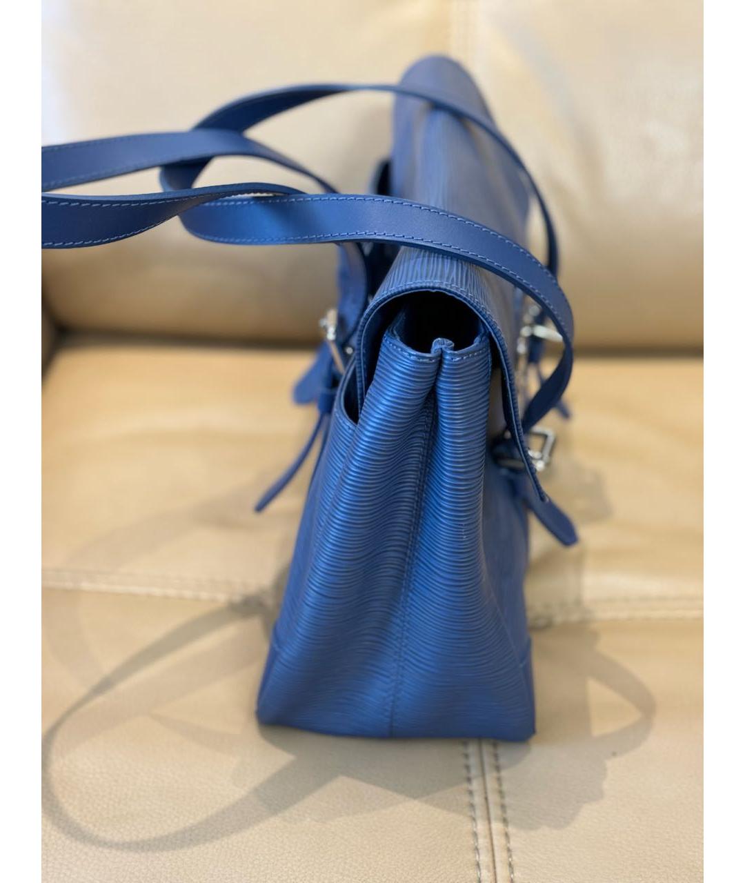 LOUIS VUITTON PRE-OWNED Синяя кожаная сумка через плечо, фото 2
