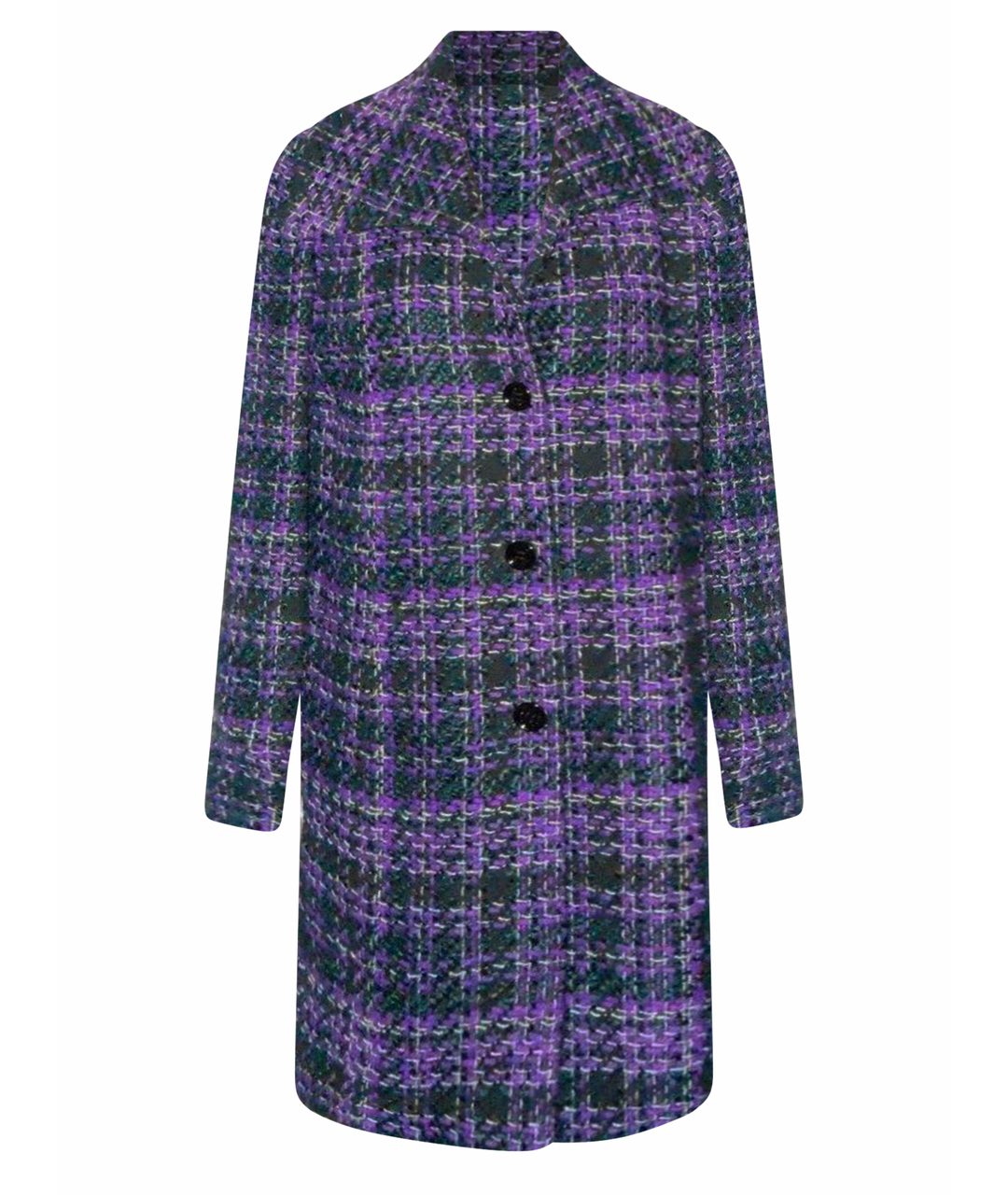 CALVIN KLEIN Фиолетовое шерстяное пальто, фото 1