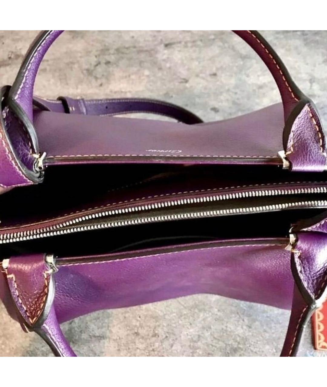CARTIER Фиолетовая кожаная сумка тоут, фото 4