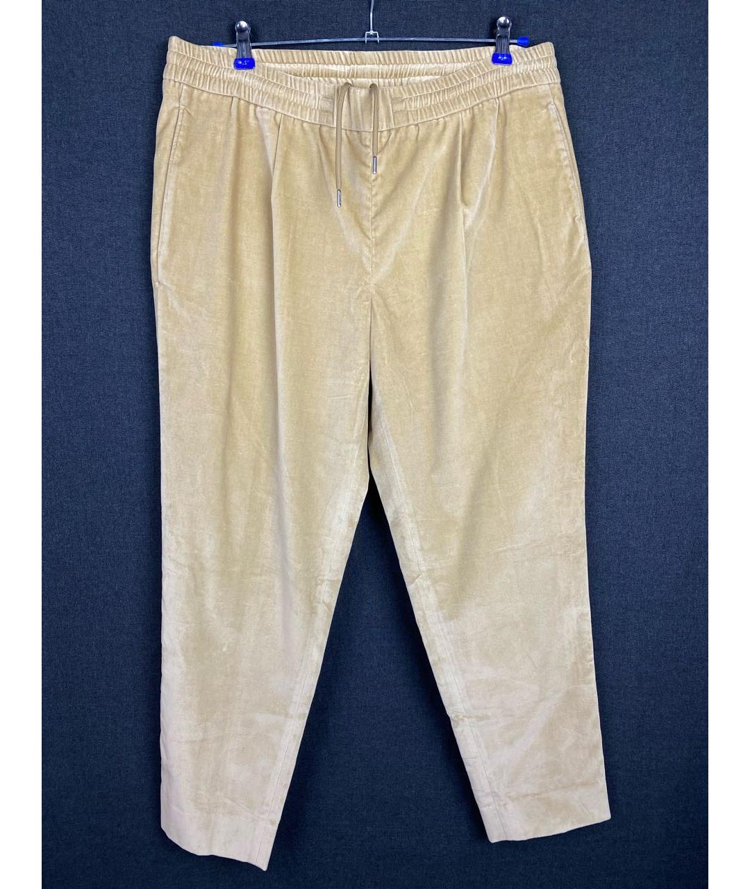 MONCLER Бежевые шерстяные повседневные брюки, фото 9