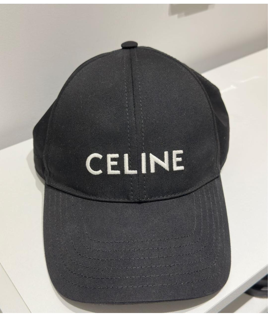 CELINE Черная кепка, фото 3