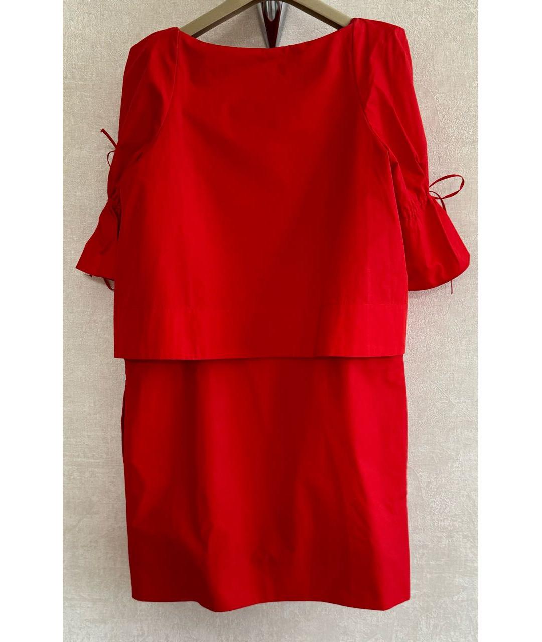 SEE BY CHLOE Красное хлопковое повседневное платье, фото 2