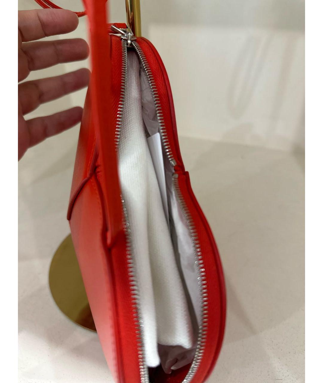 ALAIA Красная кожаная сумка через плечо, фото 4