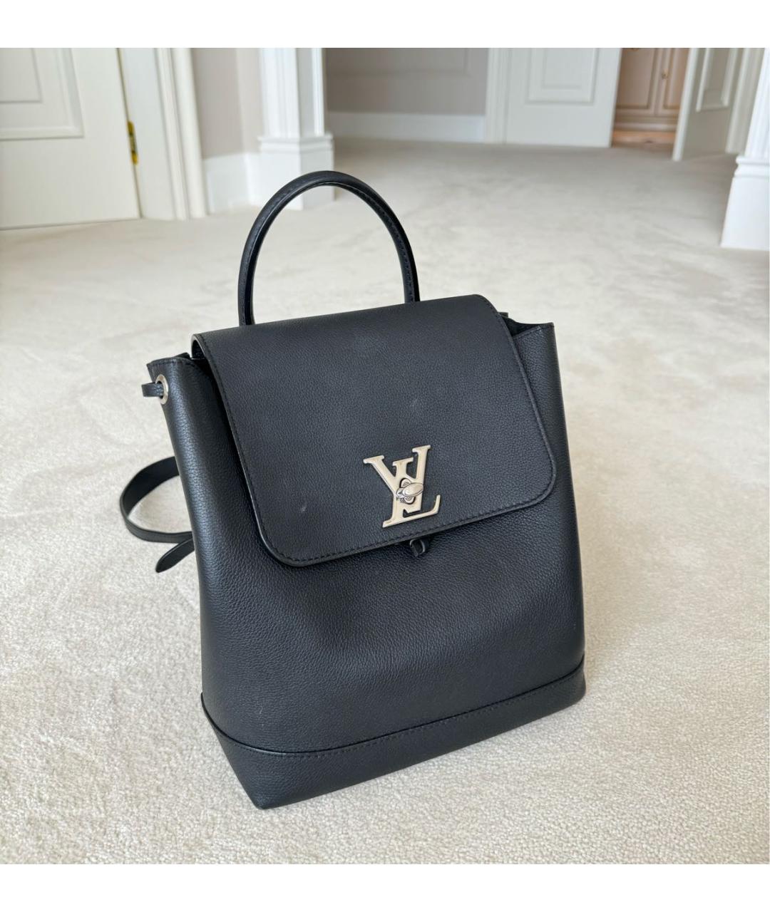 LOUIS VUITTON PRE-OWNED Черный кожаный рюкзак, фото 5