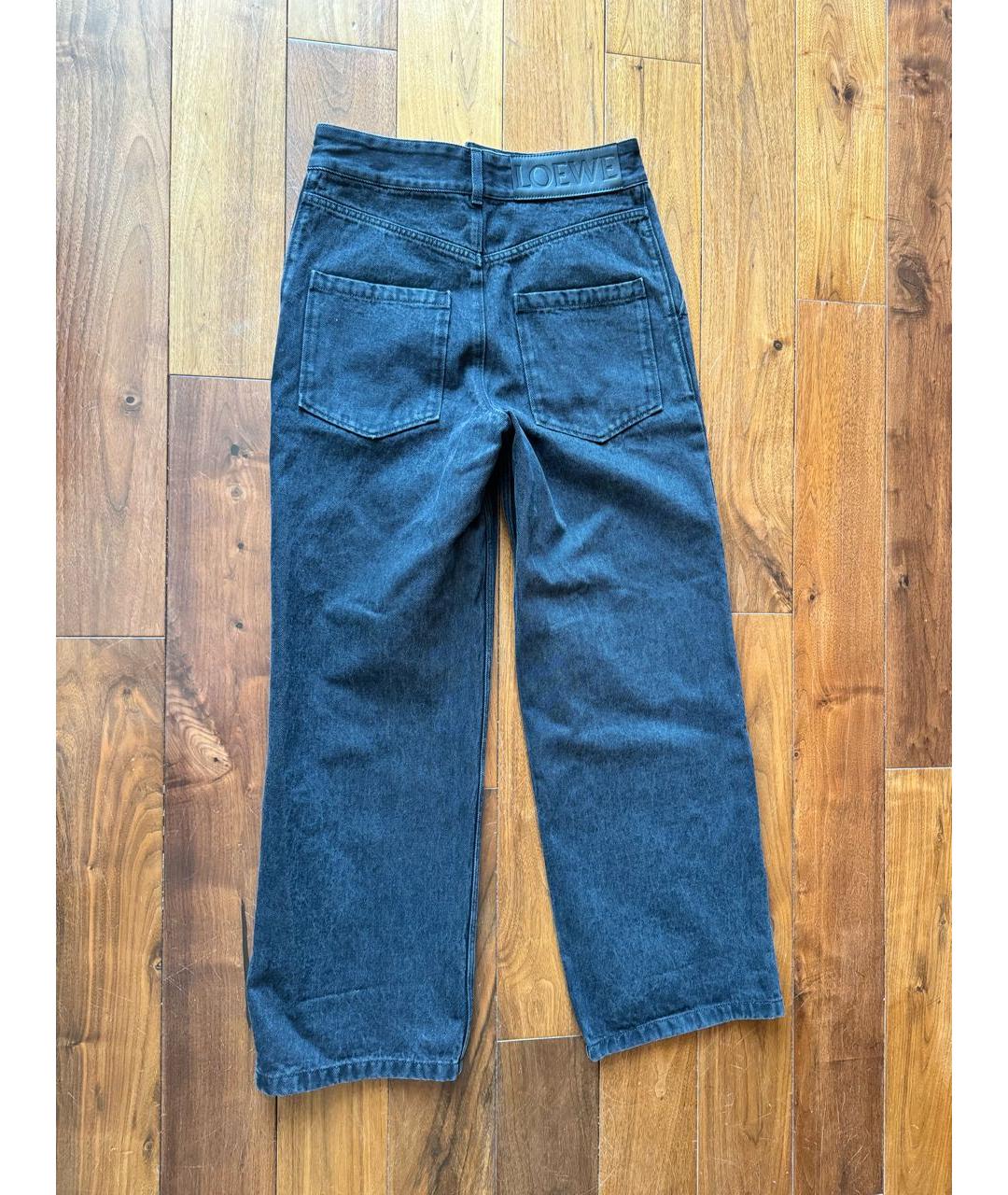 LOEWE Черные хлопковые прямые джинсы, фото 3