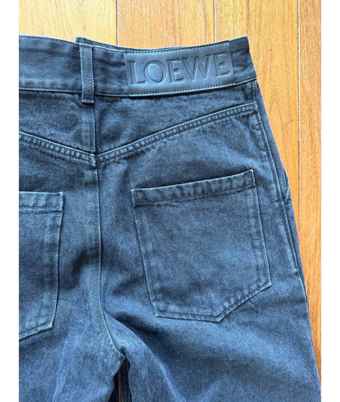 LOEWE Черные хлопковые прямые джинсы, фото 4