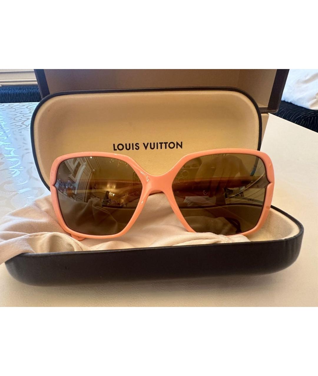 LOUIS VUITTON PRE-OWNED Коралловые пластиковые солнцезащитные очки, фото 5