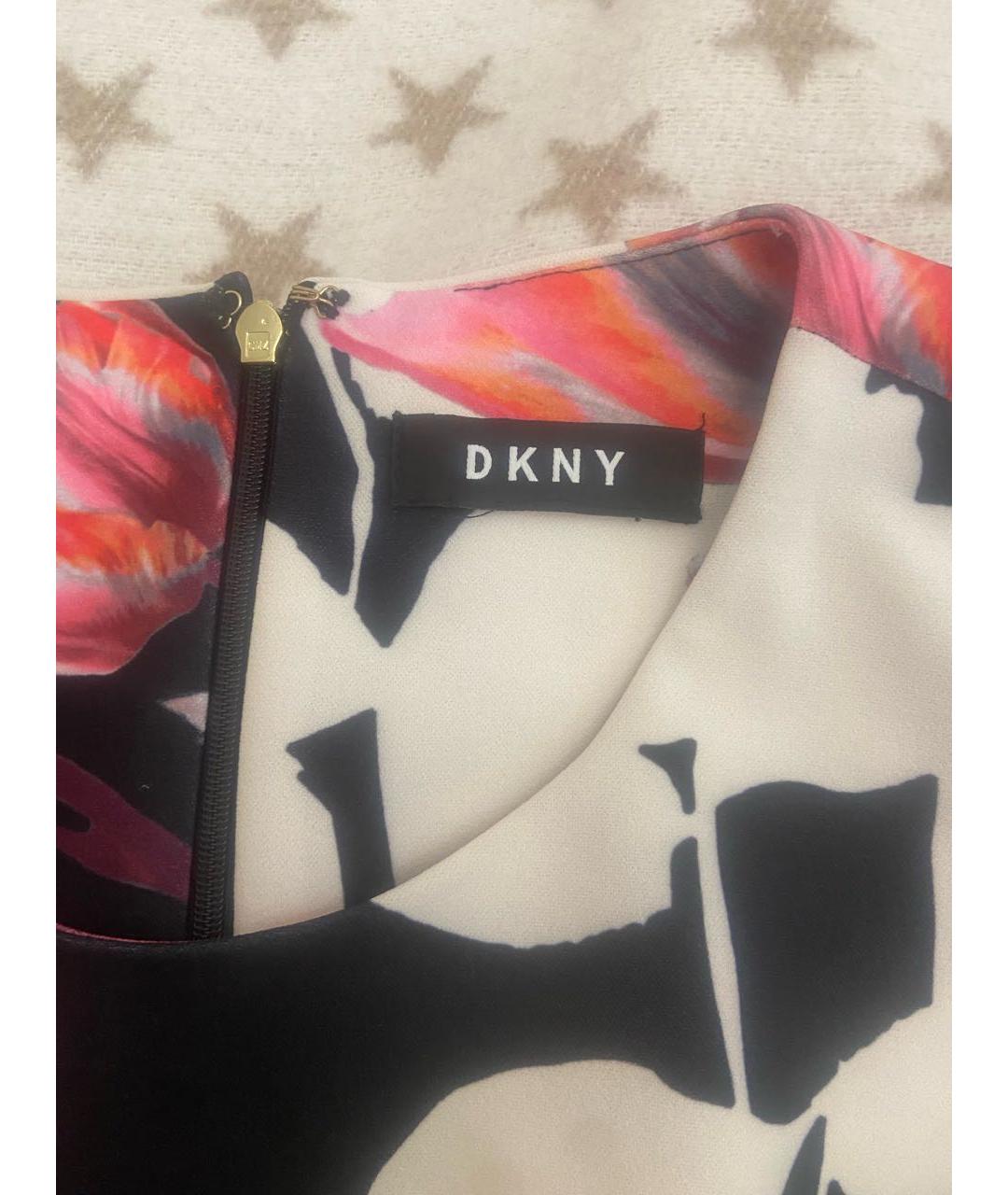 DKNY Мульти полиэстеровое повседневное платье, фото 2