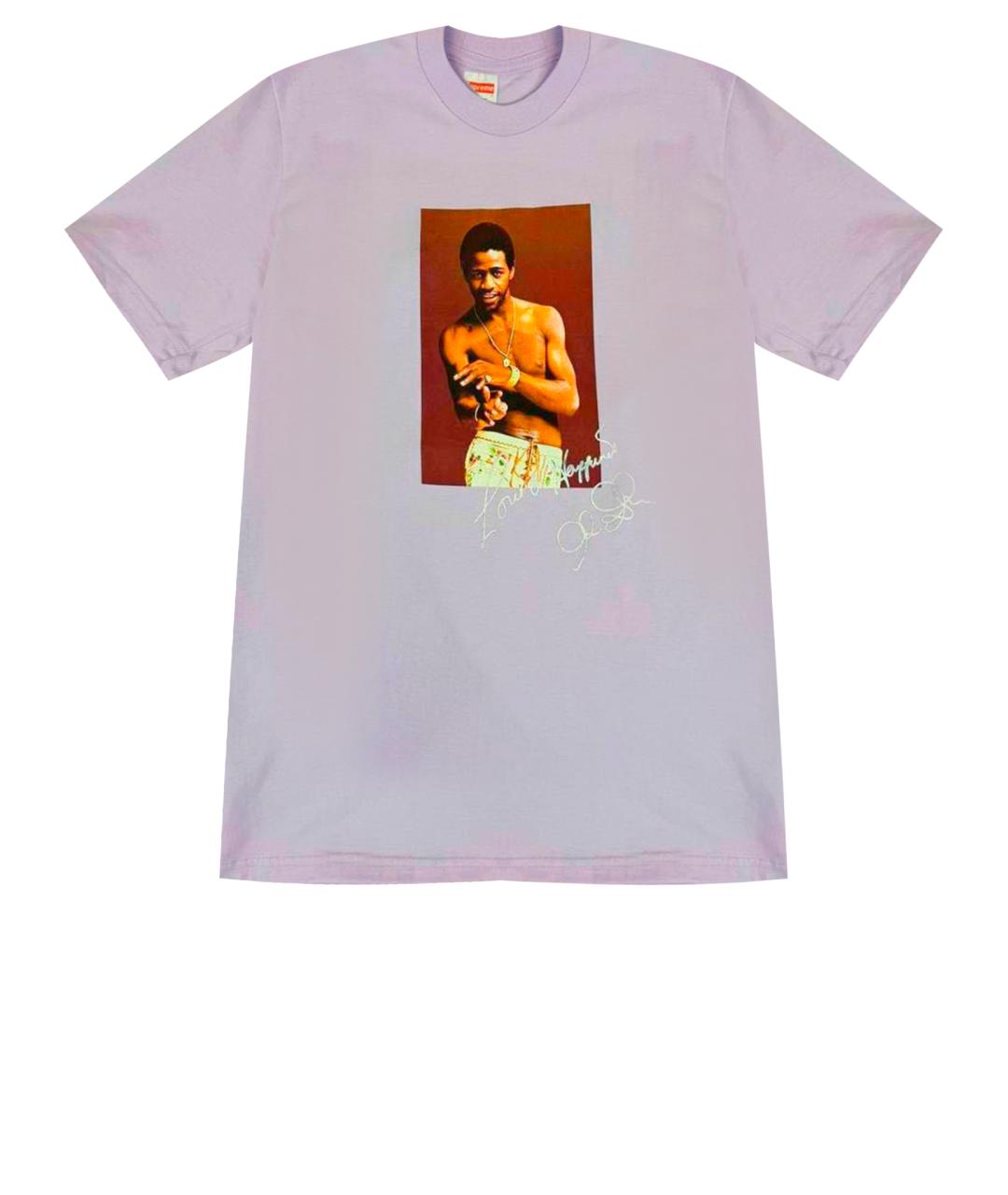 SUPREME Фиолетовая хлопковая футболка, фото 1