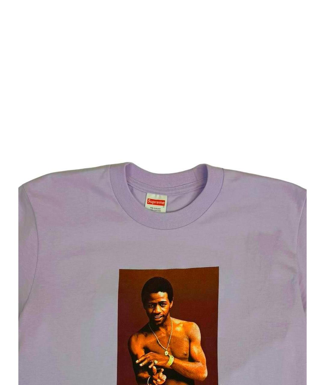 SUPREME Фиолетовая хлопковая футболка, фото 5