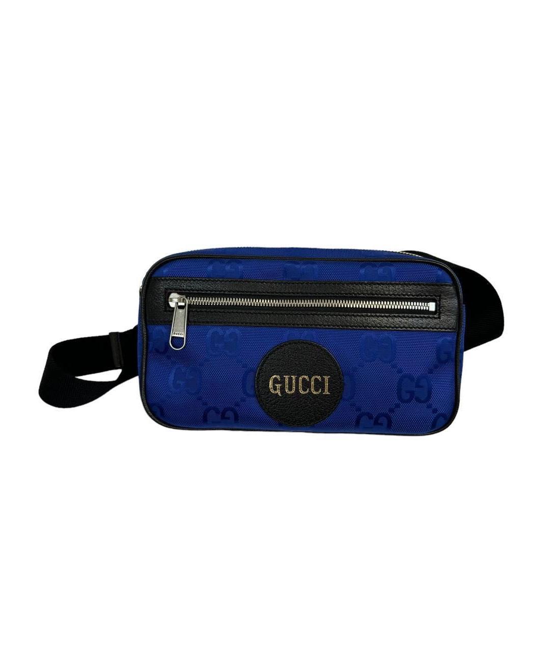 GUCCI Синяя поясная сумка, фото 1