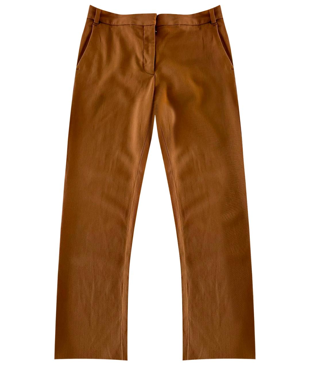 STELLA MCCARTNEY Горчичные шерстяные прямые брюки, фото 1