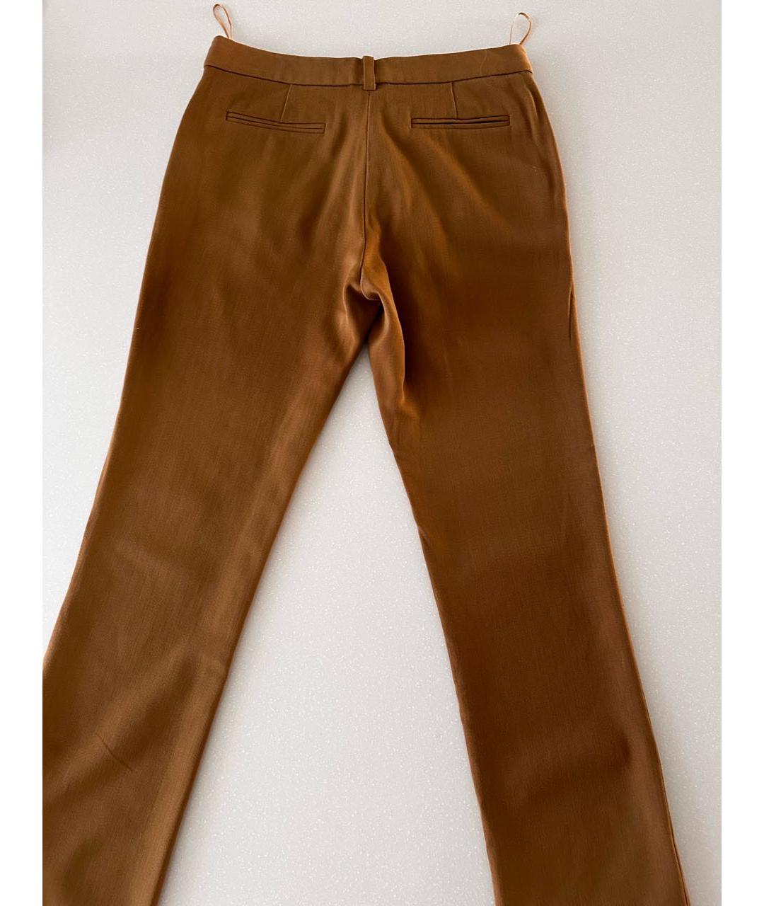 STELLA MCCARTNEY Горчичные шерстяные прямые брюки, фото 2