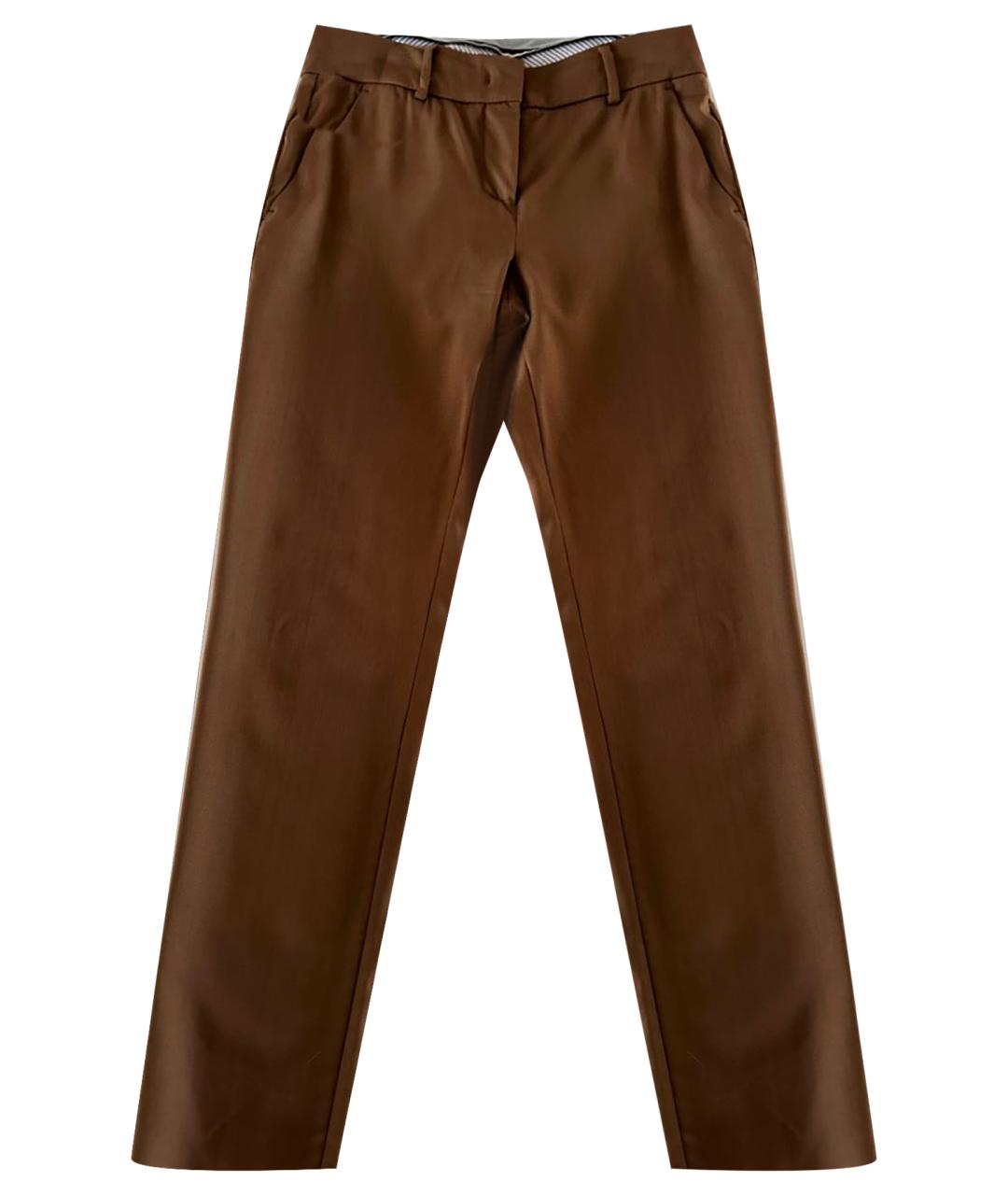 SPORTMAX Хаки шерстяные брюки узкие, фото 1