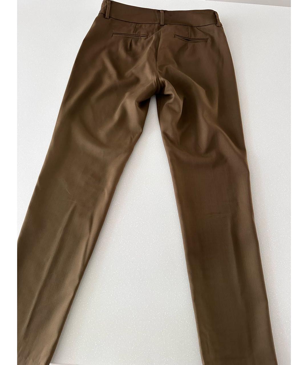 SPORTMAX Хаки шерстяные брюки узкие, фото 2