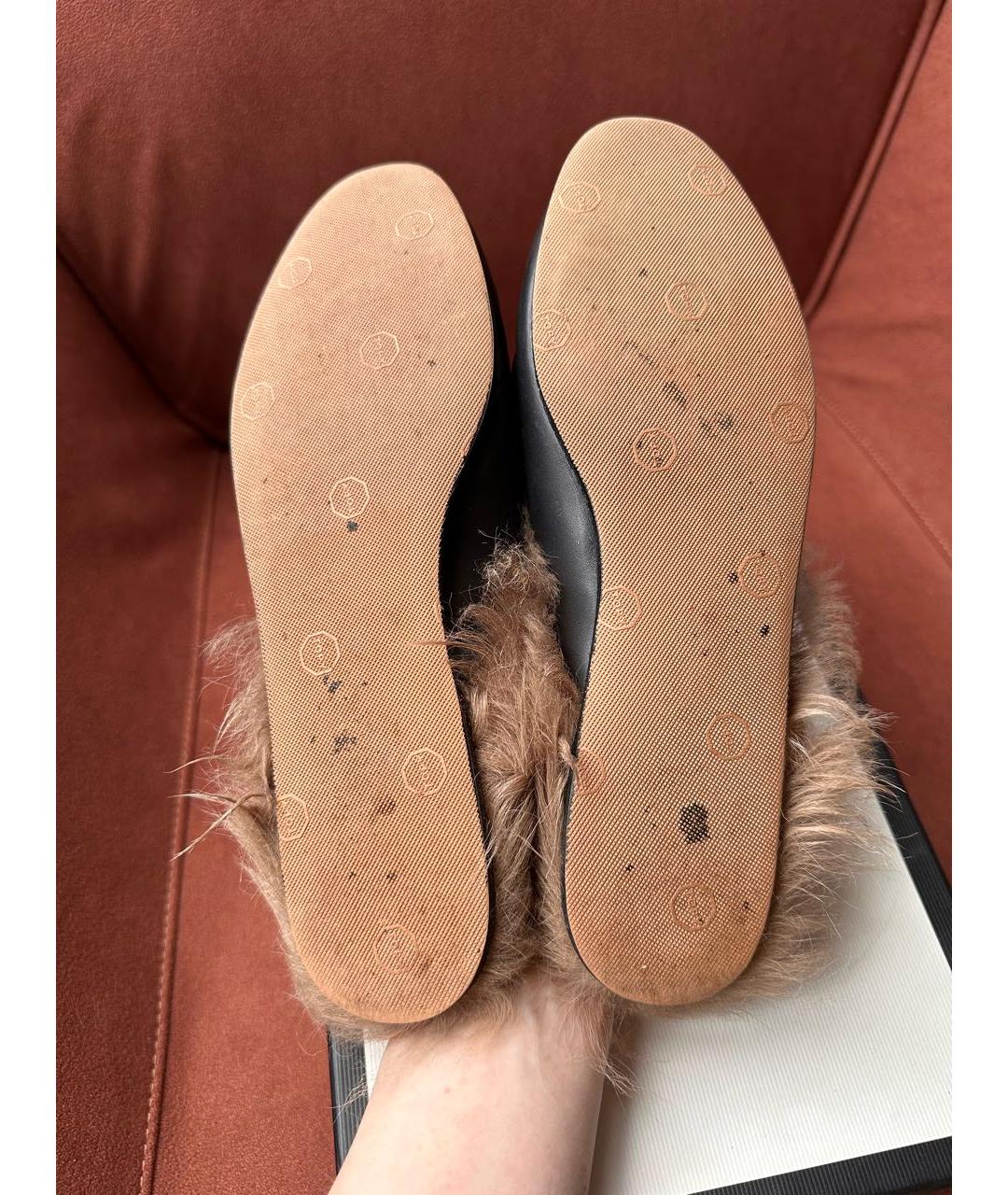 GUCCI Черные кожаные мюли, фото 6