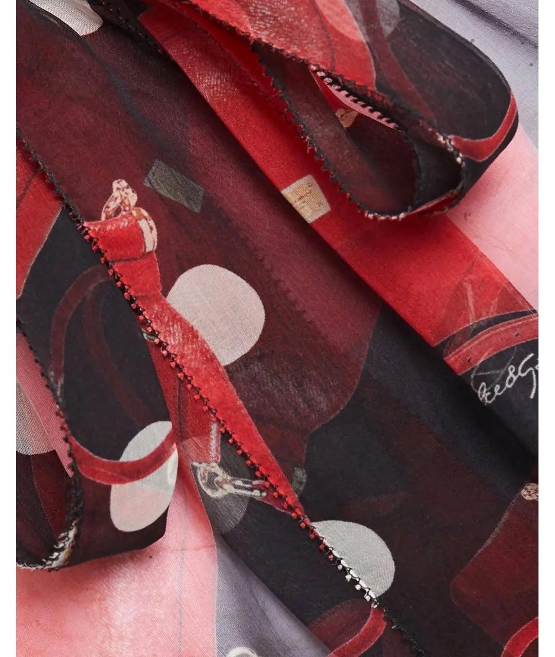 DOLCE&GABBANA Красная шифоновая блузы, фото 3