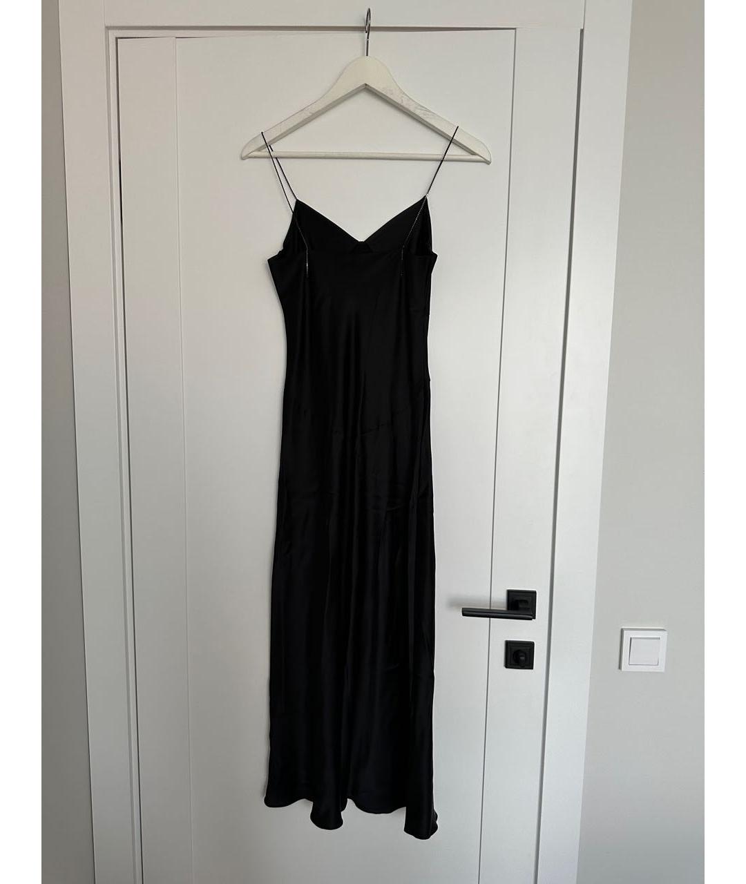 12 STOREEZ Черное шелковое коктейльное платье, фото 2
