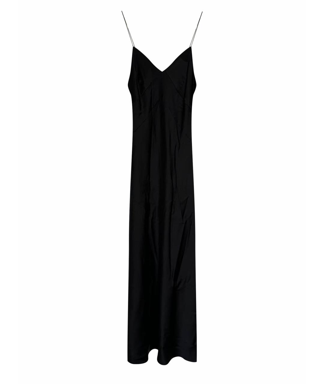 12 STOREEZ Черное шелковое коктейльное платье, фото 1