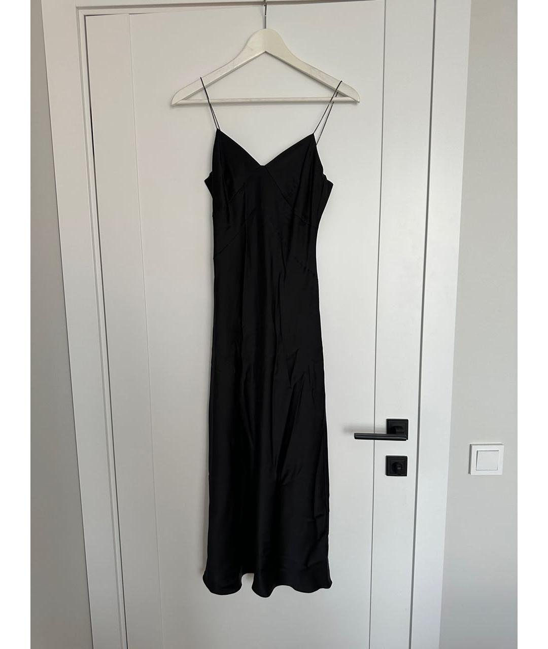 12 STOREEZ Черное шелковое коктейльное платье, фото 6