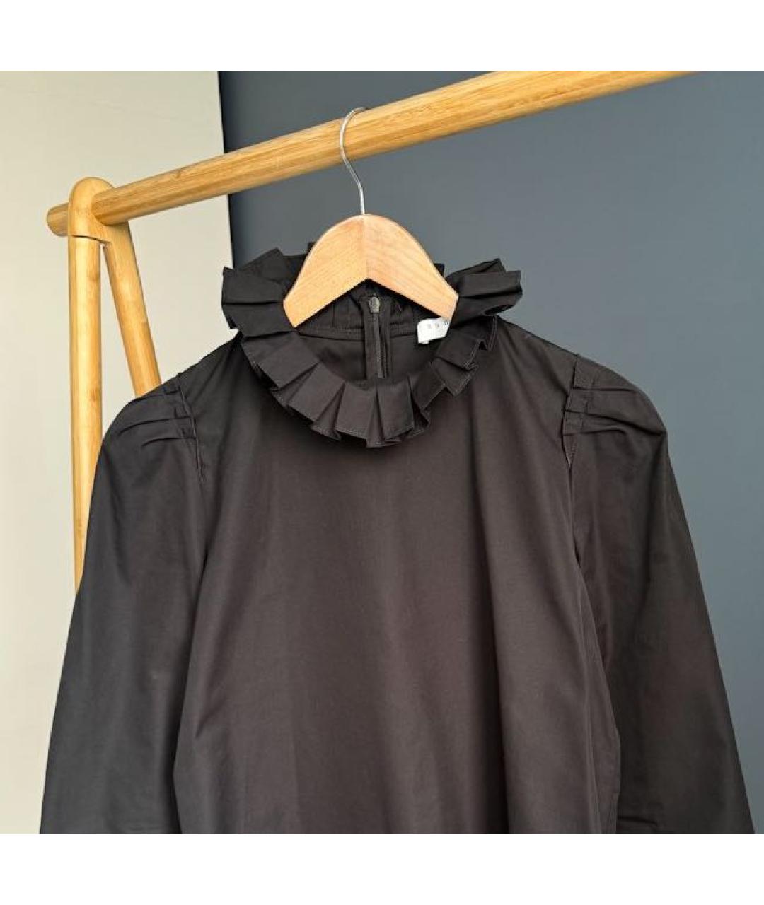 SANDRO Черная хлопковая блузы, фото 3