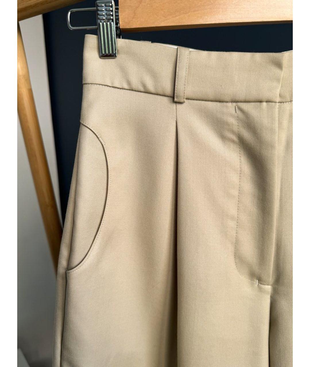 LOW CLASSIC Бежевые шерстяные шорты, фото 4