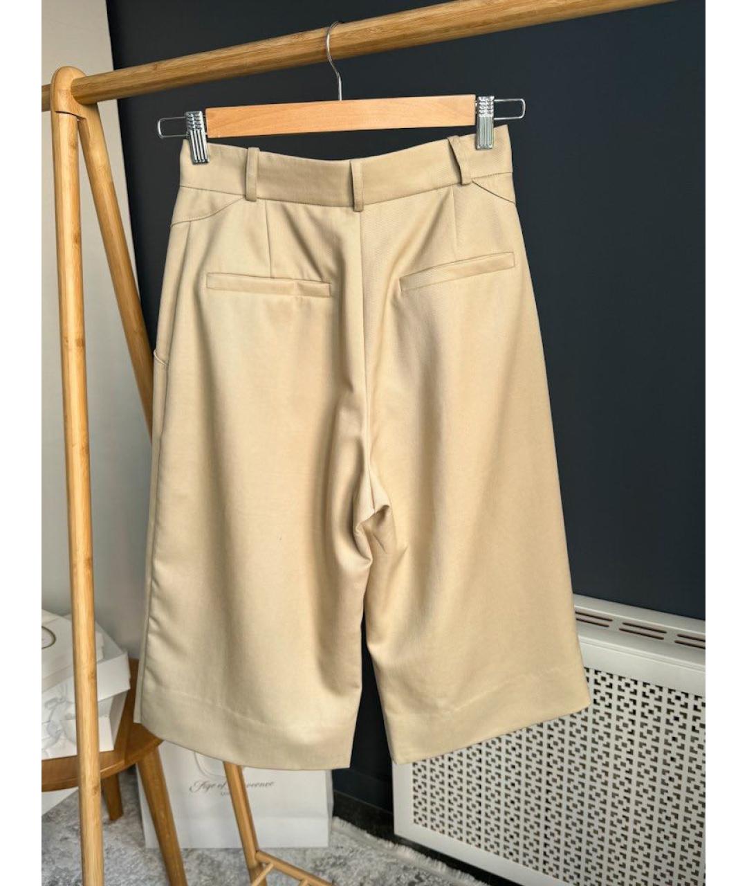 LOW CLASSIC Бежевые шерстяные шорты, фото 2