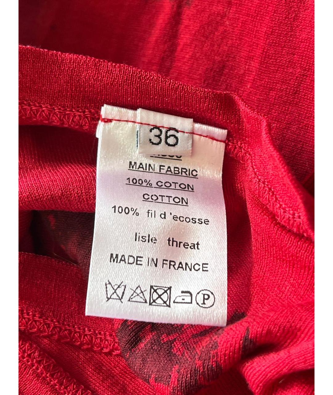 BALMAIN Красная хлопковая майка, фото 3