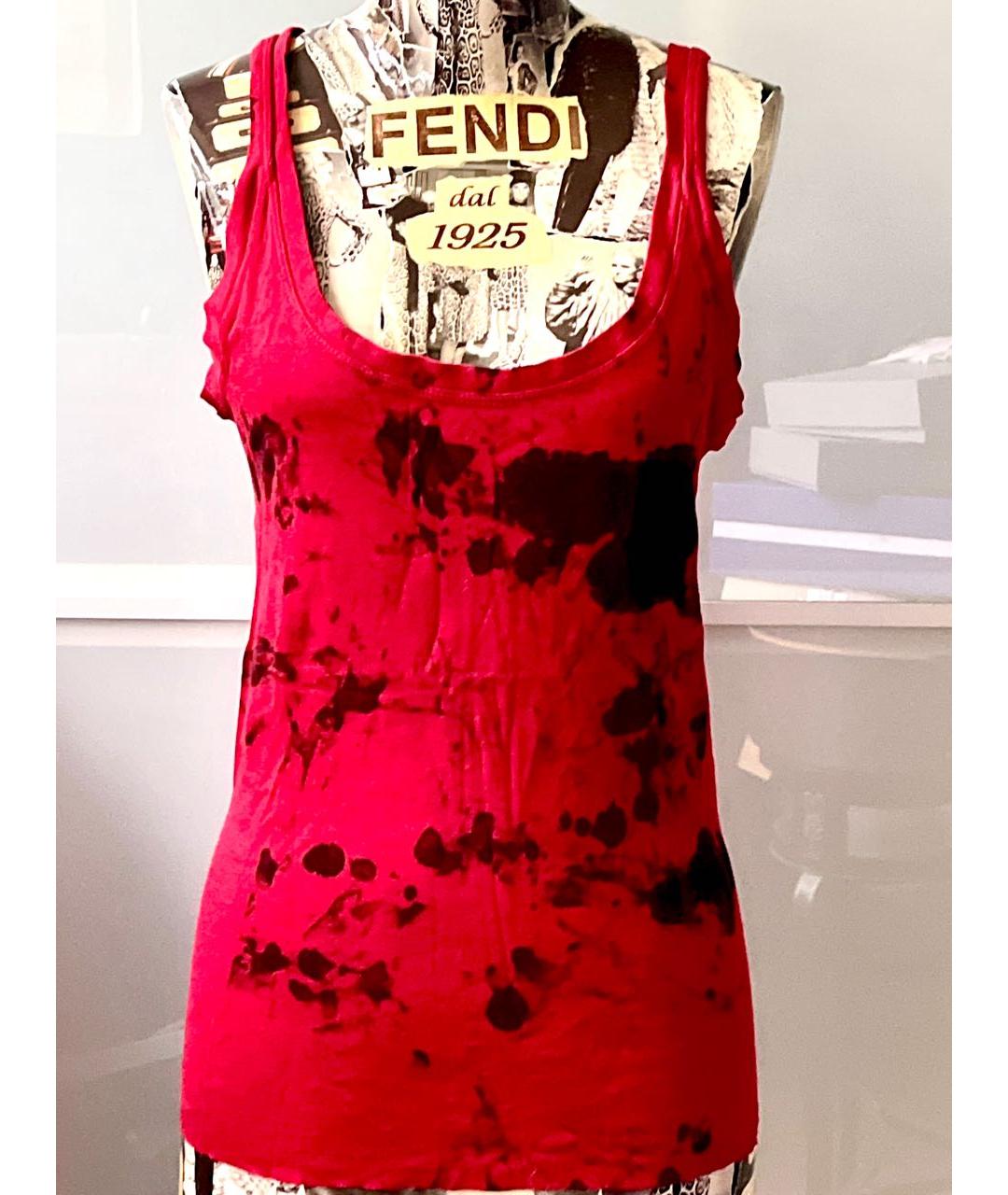 BALMAIN Красная хлопковая майка, фото 9
