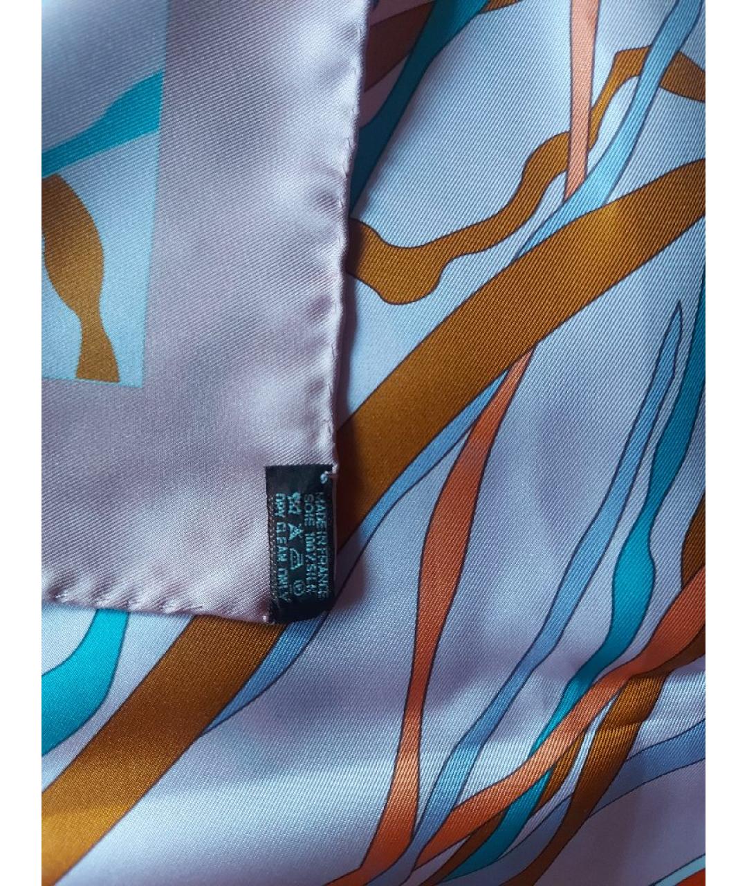 HERMES Мульти шелковый платок, фото 3