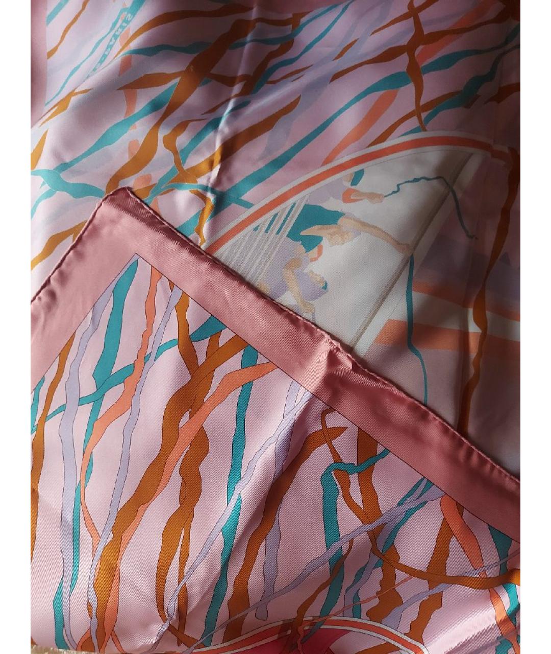 HERMES Мульти шелковый платок, фото 2