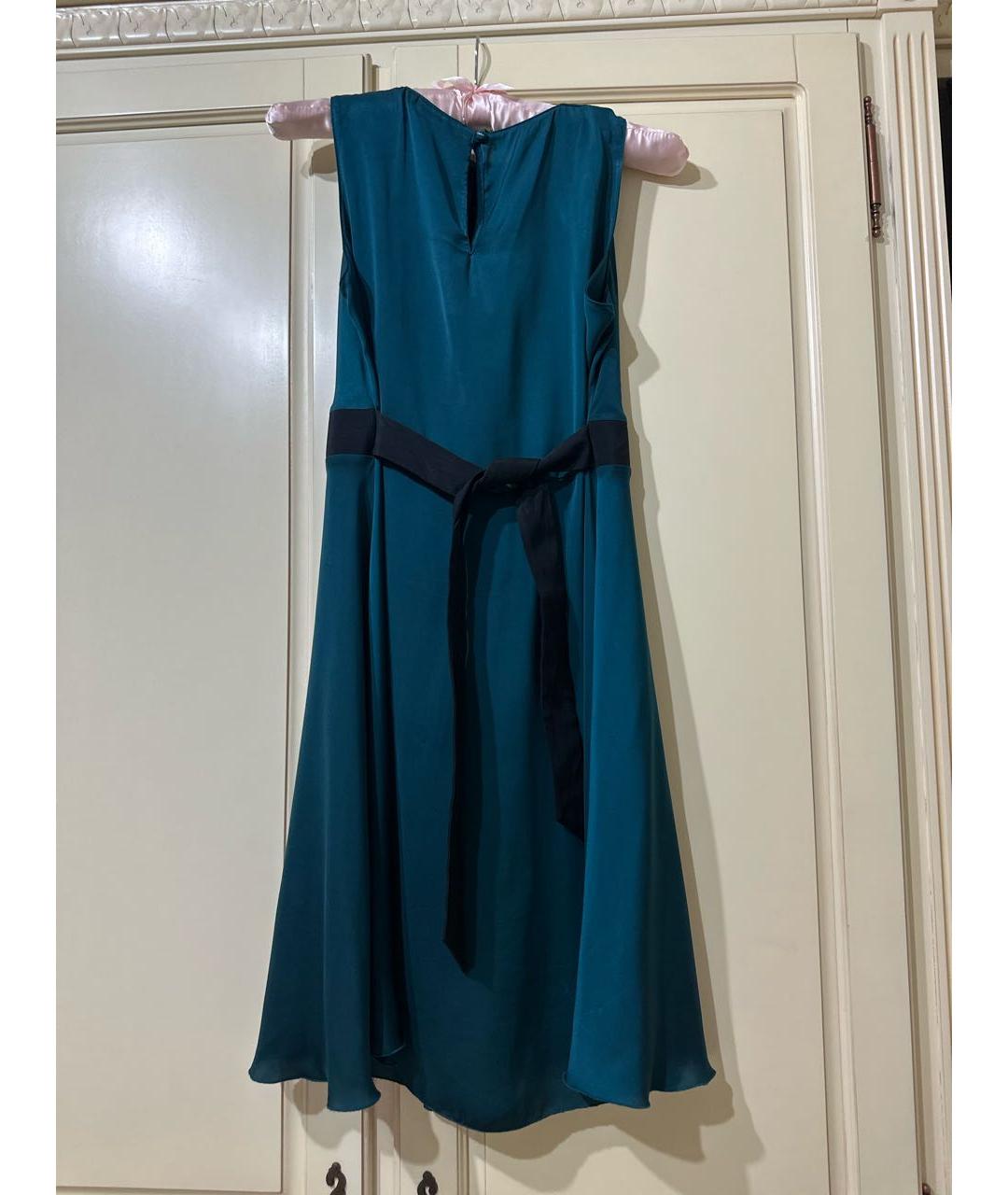PINKO Зеленые полиэстеровое коктейльное платье, фото 2