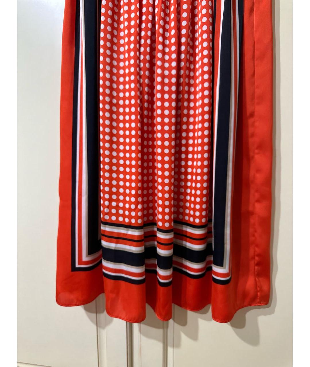 MICHAEL KORS Оранжевая полиэстеровая юбка миди, фото 3