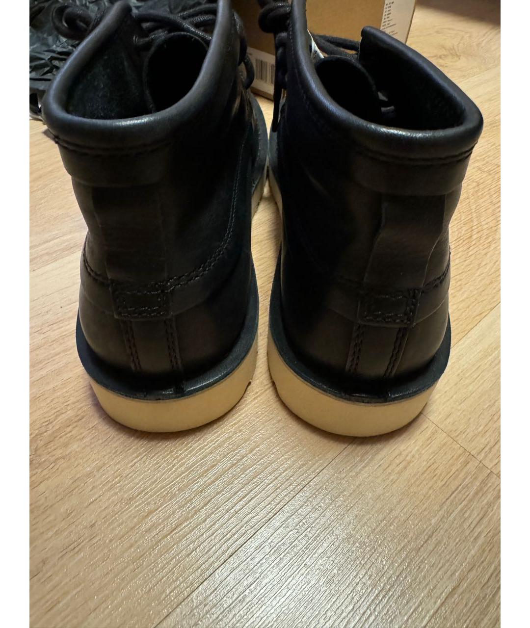 UGG AUSTRALIA Черные кожаные высокие ботинки, фото 4