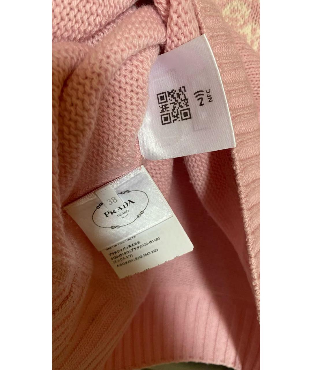 PRADA Розовый шерстяной джемпер / свитер, фото 6
