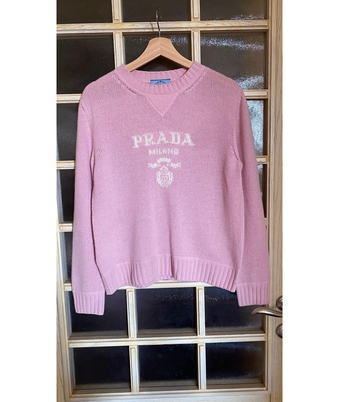 PRADA Розовый шерстяной джемпер / свитер, фото 9