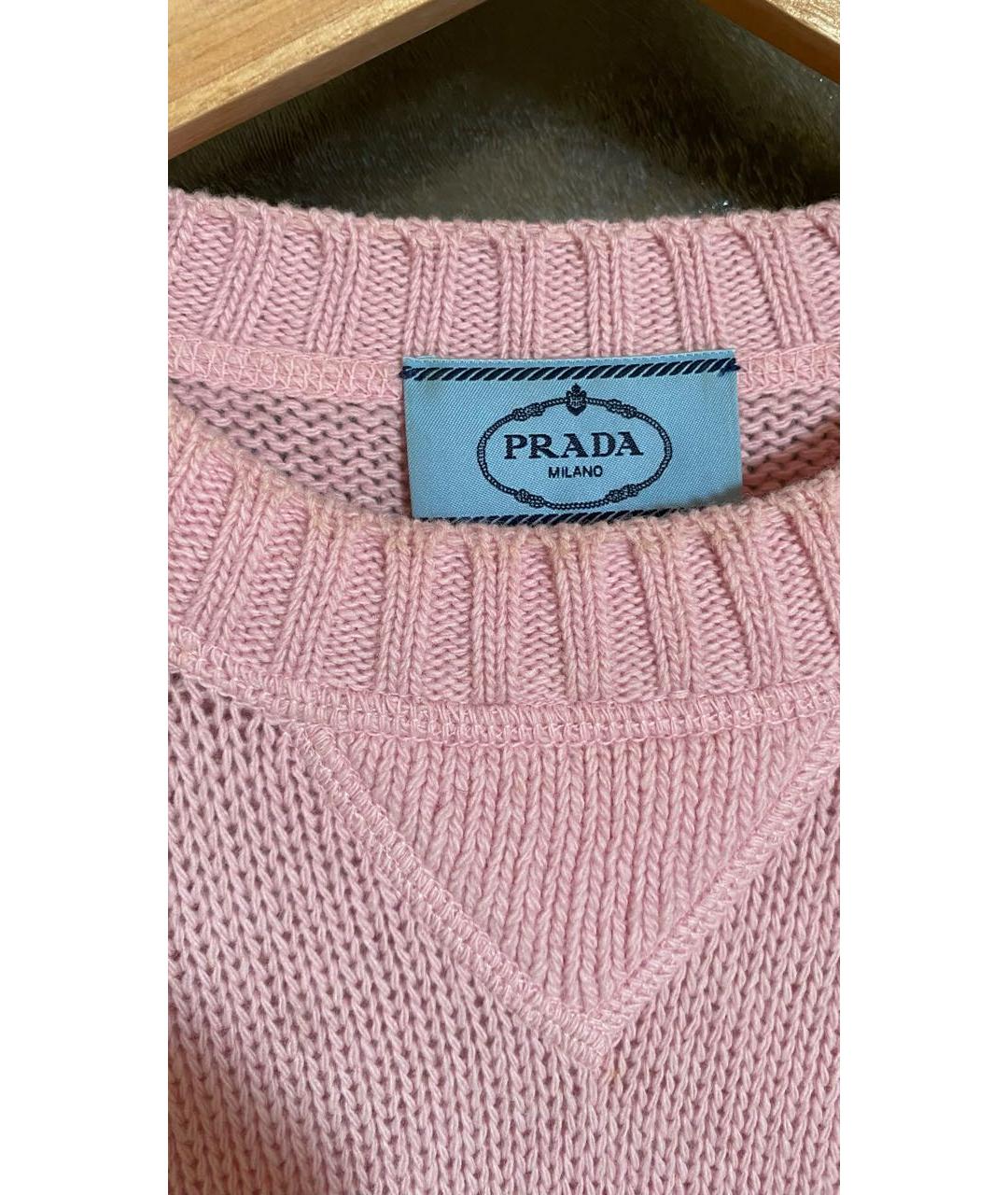 PRADA Розовый шерстяной джемпер / свитер, фото 7